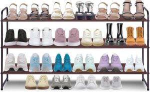 AOODA 3-Tier Stackable Wide Shoe Rack (Bronze)