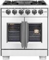 Forno 30″ French Door Gas Range, 5 Burners