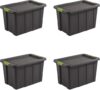 Sterilite 30 Gal Latching Storage Tote, 4-Pack