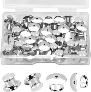 Ceryvop 30 PCS Metal Locking Pin Backs