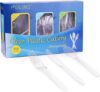 FULING 300pcs Clear Plastic Cutlery Set
