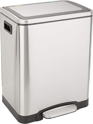 Amazon Basics 30L Dual Bin Soft-Close Trash Can