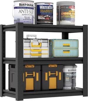 BIZOEIRON 31.5″ H Metal Storage Shelving, Adjustable