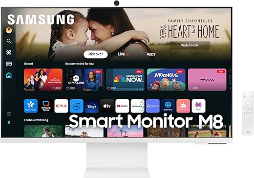 SAMSUNG 32-Inch 4K UHD Smart Monitor LS32DM801UNXZA