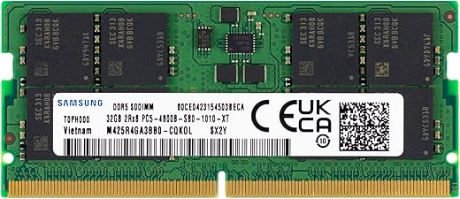 SAMSUNG 32GB DDR5 4800MHz Laptop RAM M425R4GA3BB0-CQK