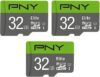 PNY 32GB Elite Class 10 U1 microSDHC 3-Pack