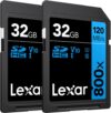 Lexar 32GB High-Performance 800x SDHC Memory Card (2-Pack)