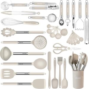 BESTZMWK 32pcs Silicone Cooking Utensils Set With Holder