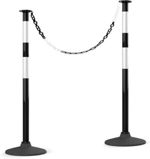 HiGiant 34 Inch Traffic Delineator Posts With Base