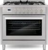 COSMO 36 In. Gas Range With 5 Burner Cooktop
