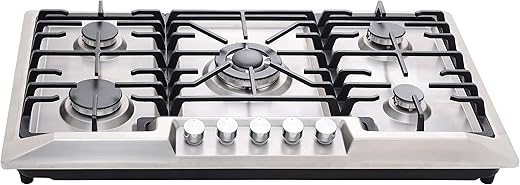 GUIDTOP 36-Inch Stainless Steel Gas Cooktop