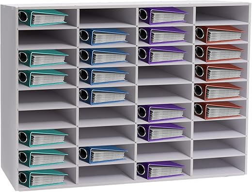 Tiardocge 36-Slots Desktop File Organizer Box
