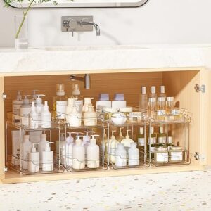 Vtopmart 4 Pack 2 Tier Bathroom Organizers