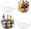 Guzon 4 Pack Clear Lazy Susan Turntable
