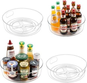 Guzon 4 Pack Clear Lazy Susan Turntable