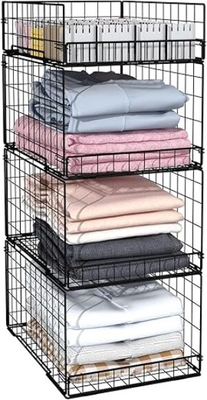 Cidaziya 4 Pack Closet Organizers And Storage Shelves