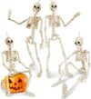 YOPINSAND 4 Pack Poseable 16″ Skeleton Decorations