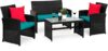 Best Choice Products 4-Piece Outdoor Wicker Patio Set