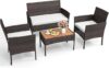 YITAHOME 4-Piece Patio Bistro Set With Cushions