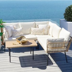 YITAHOME 4-Piece Patio Furniture Set, Outdoor Sectional Sofa