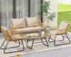 YITAHOME 4-Piece Wicker Outdoor Bistro Set
