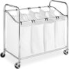 Whitmor 4 Section Rolling Laundry Sorter