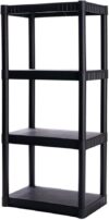 Plano 4-Shelf Plastic Storage Shelves, 200lb Capacity