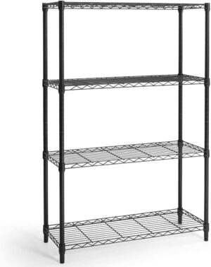 CAPHAUS 4-Tier Adjustable Height Wire Shelving Unit