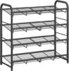 SONGMICS 4 Tier Adjustable Metal Shoe Rack