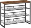 HOOBRO 4 Tier Adjustable Shoe Rack BF09XJ01