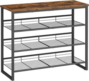 HOOBRO 4 Tier Adjustable Shoe Rack BF09XJ01