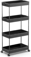 SPACEKEEPER 4-Tier Bathroom Rolling Cart Organizer