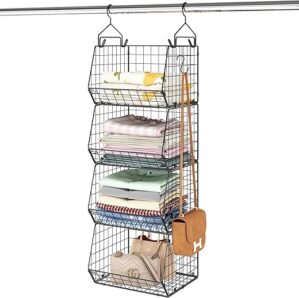 X-cosrack 4 Tier Closet Hanging Organizer With Hooks