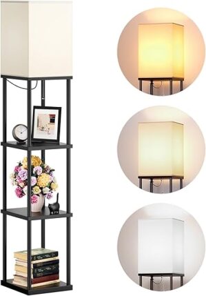 addlon 4-Tier Shelf Floor Lamp with LED Bulb