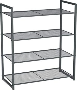 SONGMICS 4-Tier Shoe Rack, Metal Storage ULMR84GC