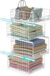 Hongtamoya 4 Tier Sliding Closet Organizers Shelves