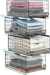 Hongtamoya 4-Tier Sliding Closet Organizers Shelves