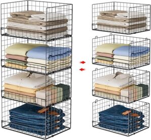 Yociyoga 4-Tier Stackable Closet Storage Shelves