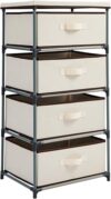 Juvale 4-Tier Tall Closet Dresser With Drawers