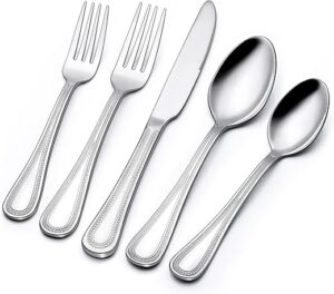 Terlulu 40 Piece Stainless Steel Silverware Set