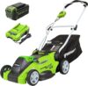 Greenworks 40V 16″ Cordless Lawn Mower, Battery Included