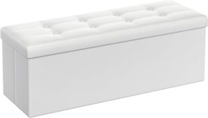 SONGMICS 43 Inches Folding Storage Ottoman Bench ULSF702