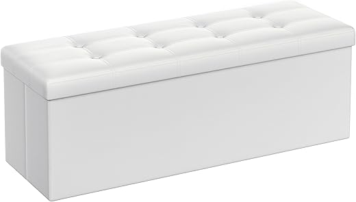 SONGMICS 43 Inches Folding Storage Ottoman Bench ULSF702