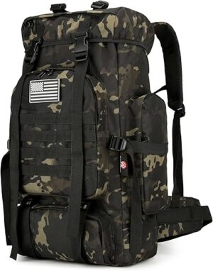 W WINTMING 45L Hiking Backpack Molle Military