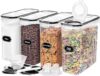Skroam 4PCS Airtight Cereal Containers 4L