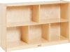 ECR4Kids 5-Compartment Mobile Storage Cabinet, Natural