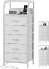 Furnulem 5 Drawers Dresser With Charging Station