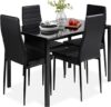 Best Choice Products 5-Piece Glass Dining Set With Chairs