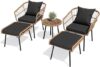 YITAHOME 5-Piece Outdoor Wicker Furniture Set