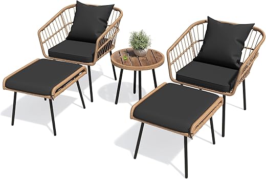 YITAHOME 5-Piece Outdoor Wicker Furniture Set
